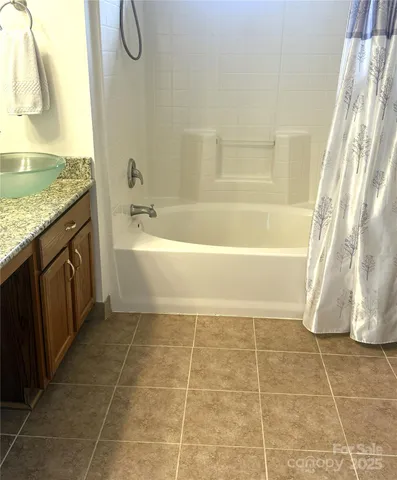 a house view with a garden space