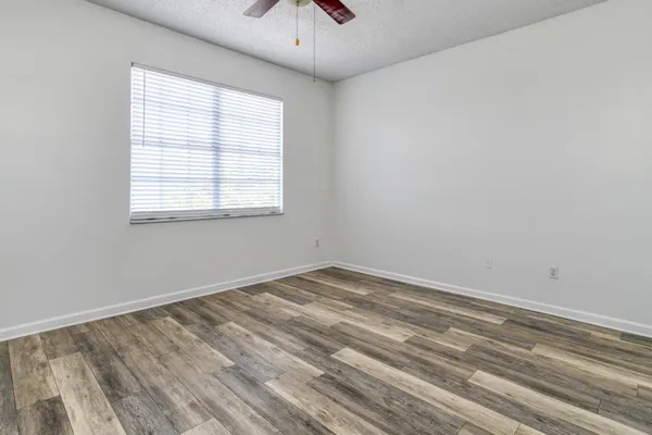 an empty room with a window