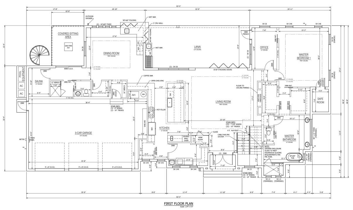 3831 Lakehurst Road Spicewood, TX 78669 - Photo 5 of 16 A detailed first-floor layout shows the spacious flow of this architectural design.