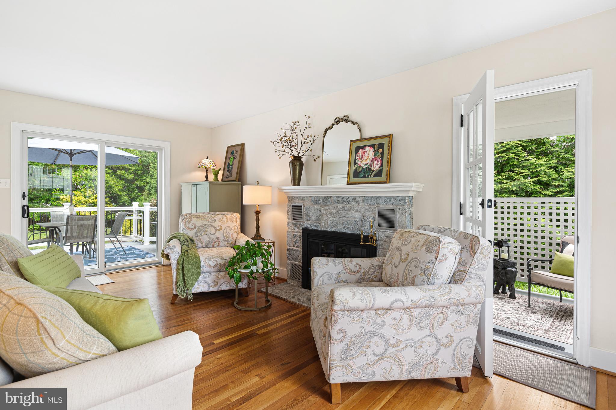 809 West Redman Avenue Haddonfield, NJ 08033 - Photo 5 of 42 Living room w/wood burning fireplace