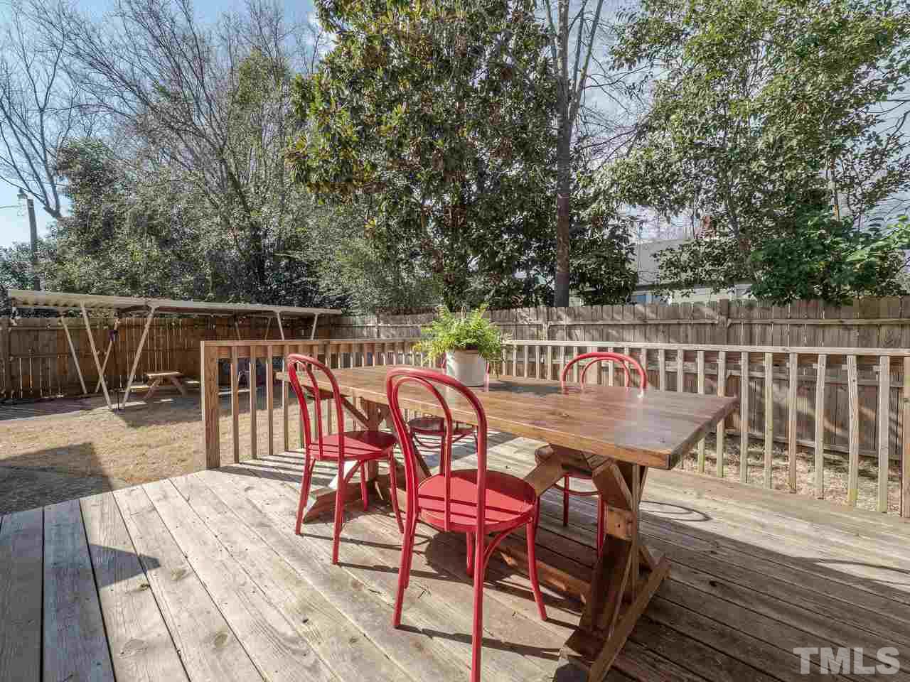 16 South Pettigrew Street Raleigh, NC 27610 - Photo 21 of 25 a view of a chairs and table on the roof deck