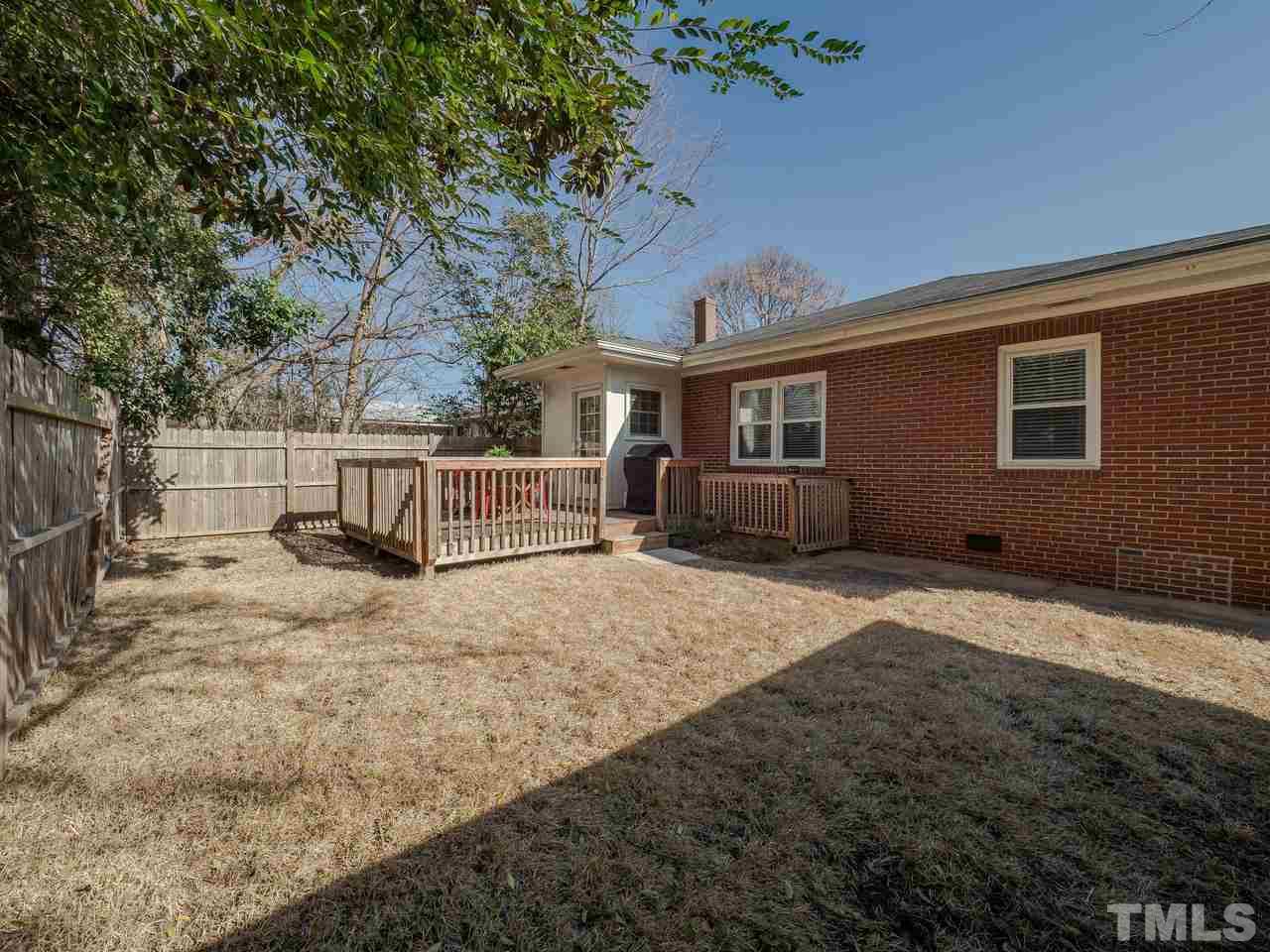 16 South Pettigrew Street Raleigh, NC 27610 - Photo 24 of 25 a view of backyard of house
