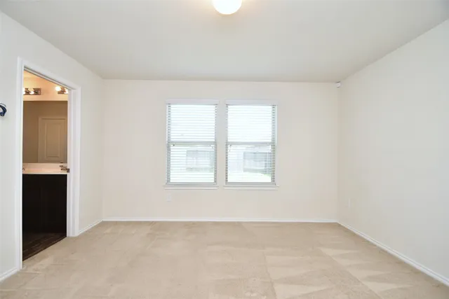 an empty room with a window