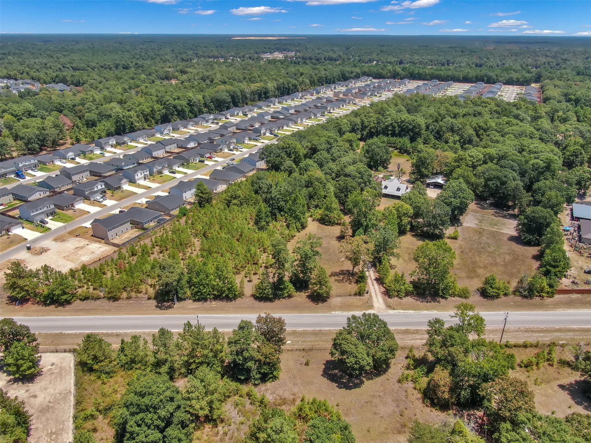 10173 Crockett Martin Road Conroe, TX 77306 - Photo 17 of 20 a view of a yard with yellow house