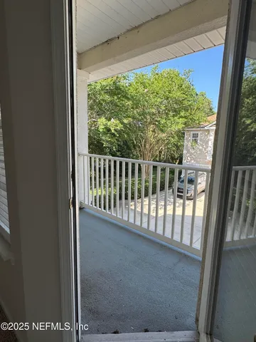 a view of front door of house