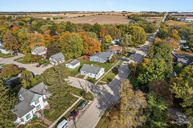 an aerial view of multiple house