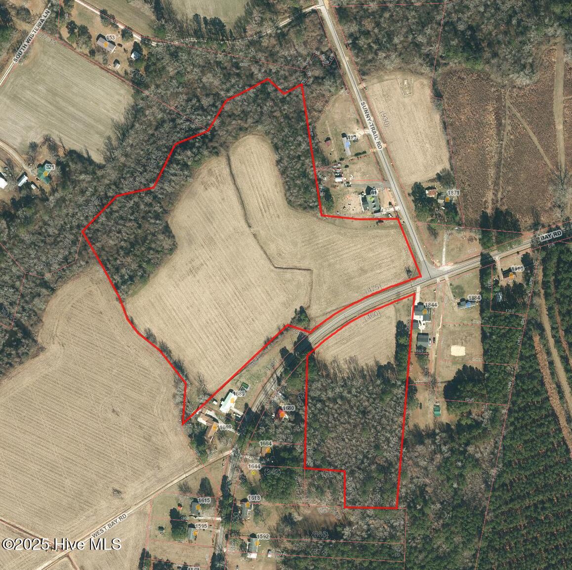 24-ac Bay Road Willard, NC 28478 - Photo 9 of 13 Boundary lines shown in drone images are approximate and for visual reference only. Buyers are advised to obtain a survey for accurate property lines prior to closing.