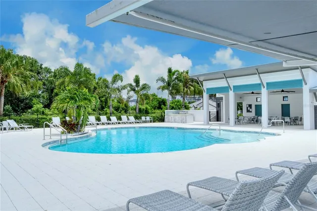 a garden view with a fountain