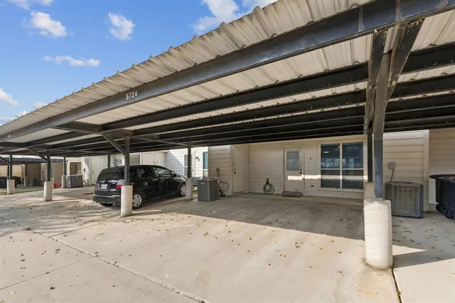 a view of garage with furniture
