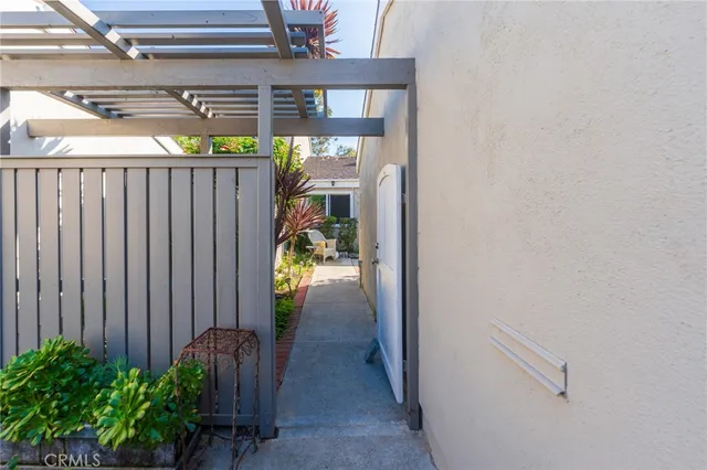 a view of a porch with a porch