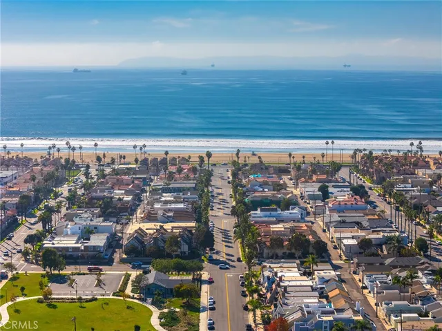 an aerial view of a city