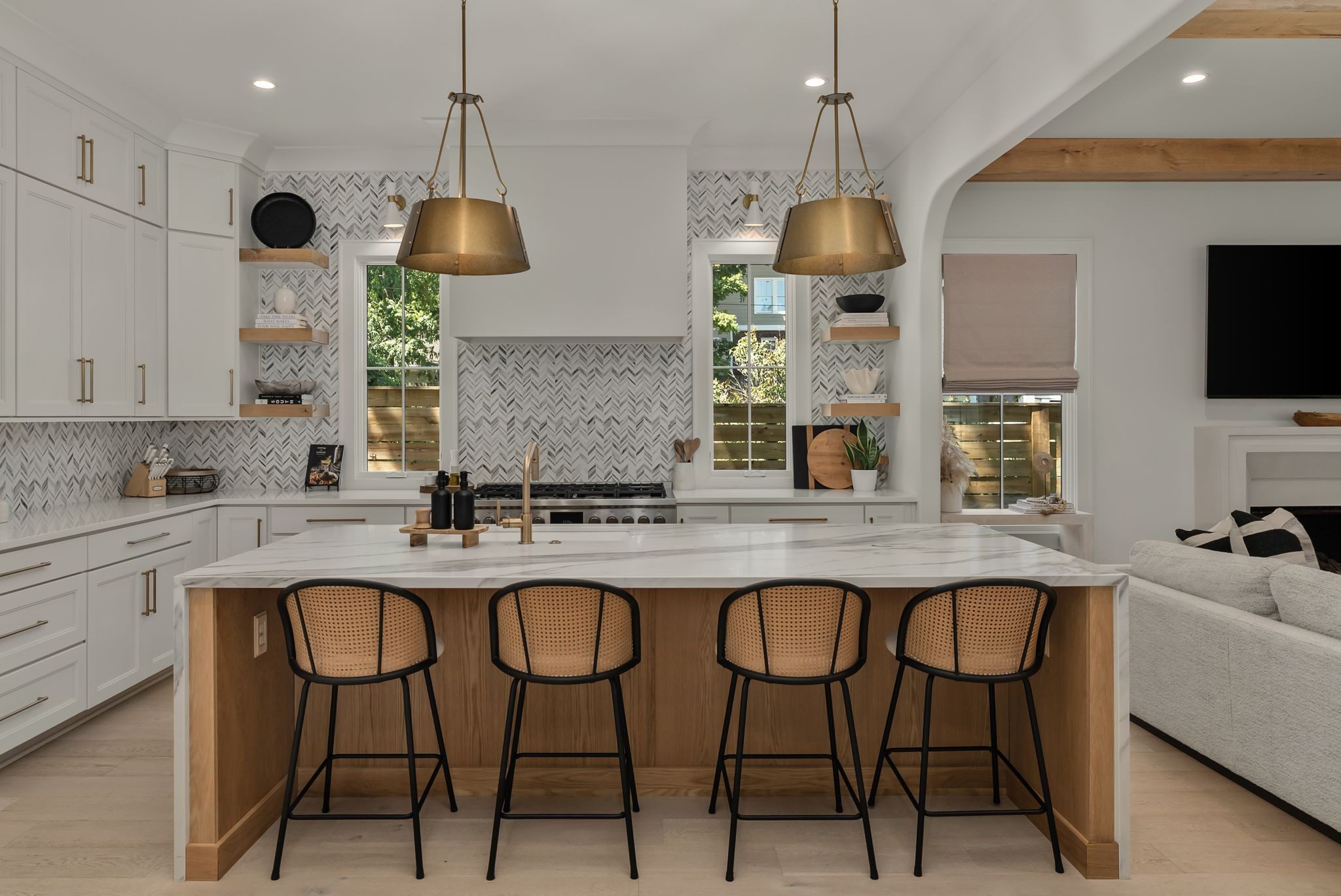 4909 Dakota Avenue Nashville, TN 37209 - Photo 13 of 39 a kitchen with stainless steel appliances granite countertop a stove a sink and a microwave