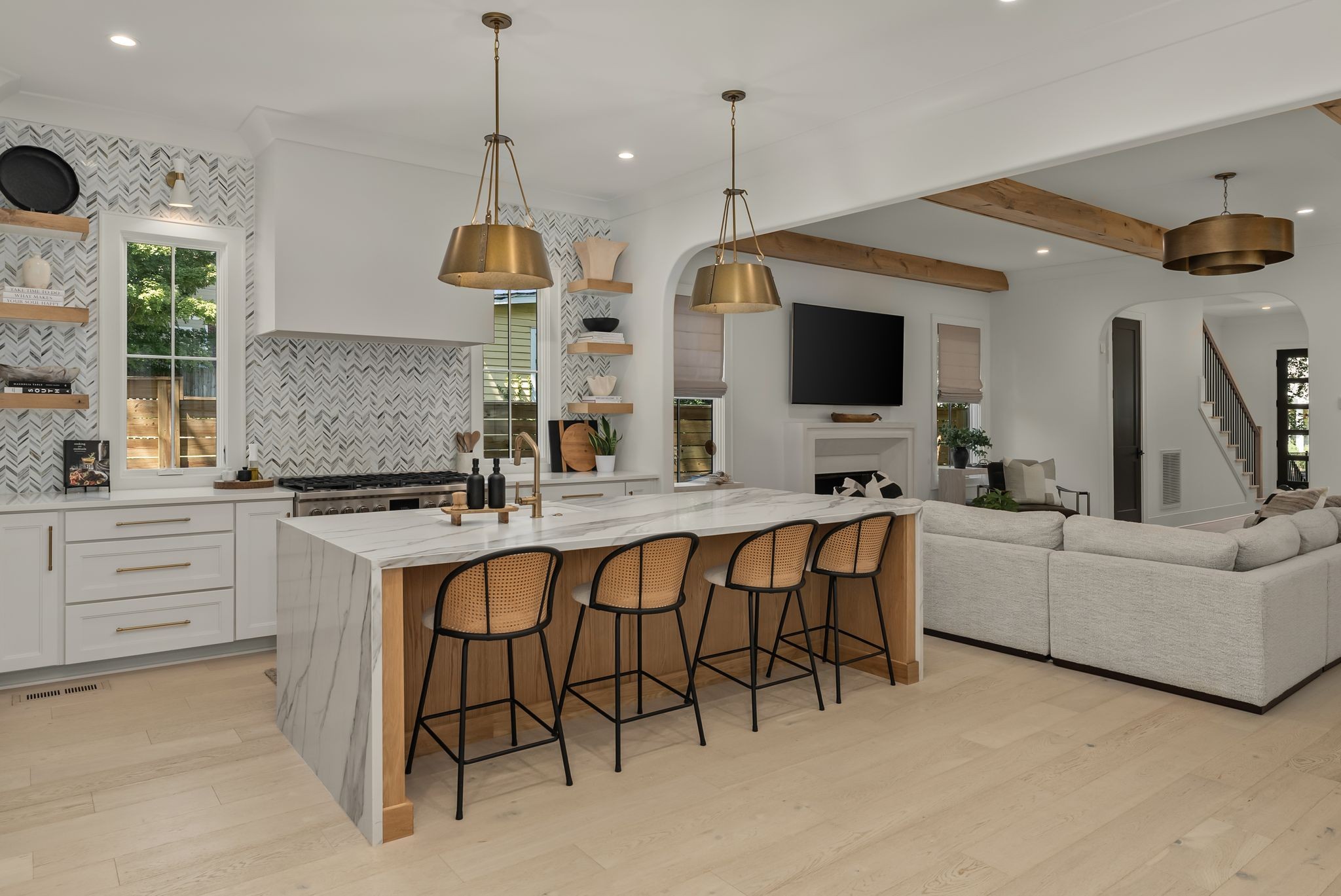 4909 Dakota Avenue Nashville, TN 37209 - Photo 14 of 39 a kitchen with white cabinets and stainless steel appliances
