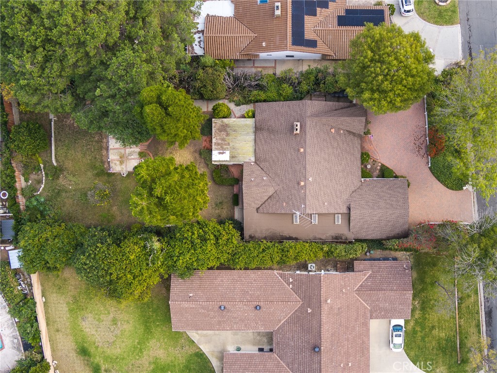 61 Ranchview Road Rolling Hills Estates, CA 90274 - Photo 40 of 44 an aerial view of a house with outdoor space and a lake view in back