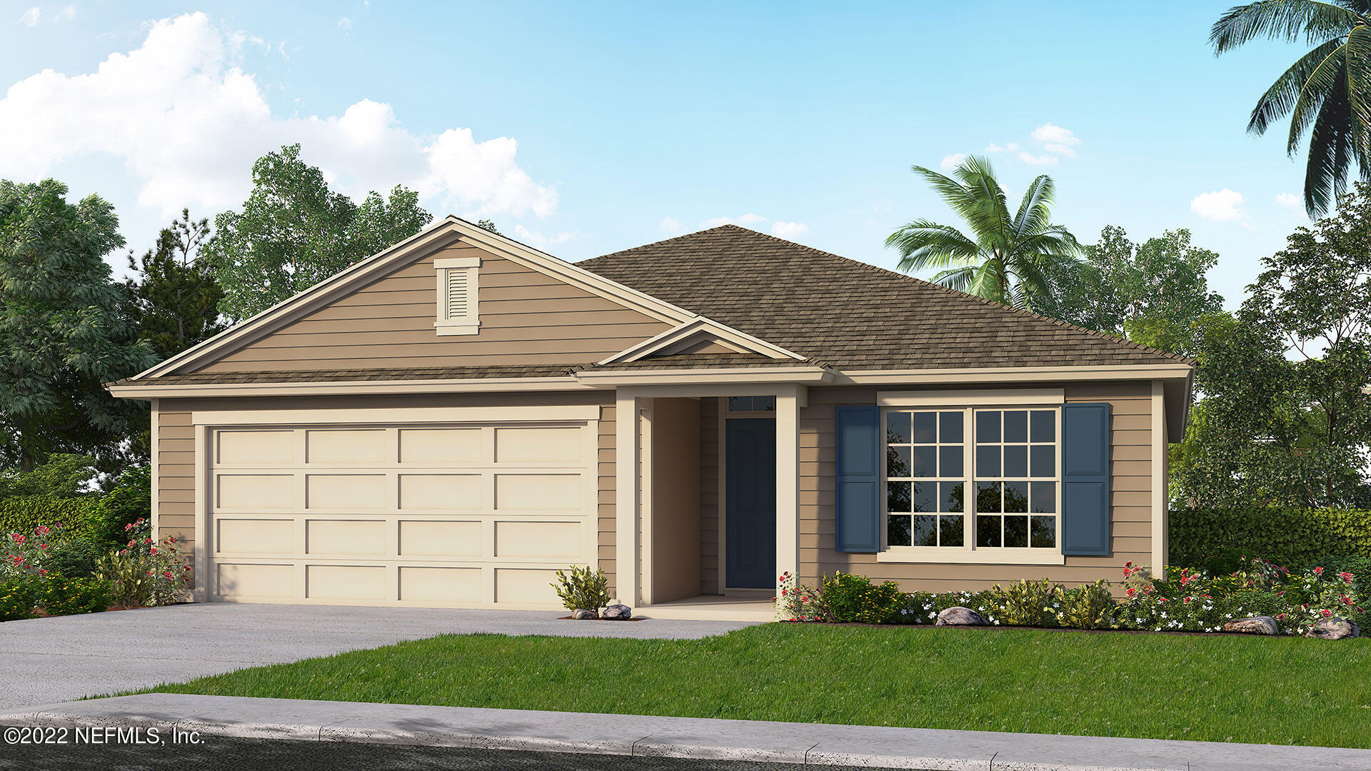 651 Morgans Treasure Road St. Augustine, FL 32084 - Photo 1 of 17 a front view of a house with a garden and plants