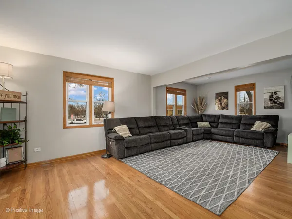 a living room with furniture and a couch