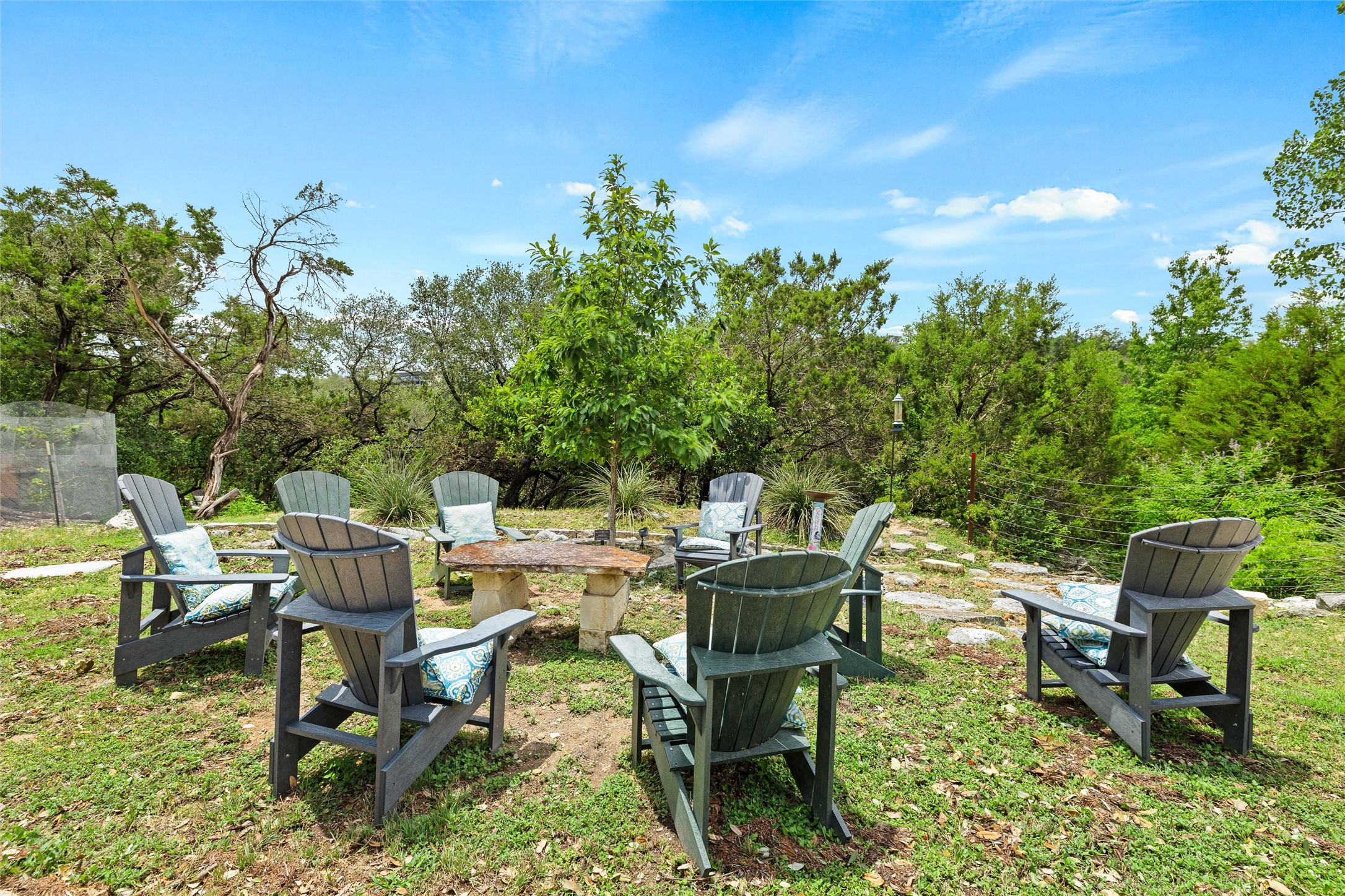 8540 Adirondack Trail, Unit 21 Austin, TX 78759 - Photo 37 of 40 a view of a chairs and table in a backyard