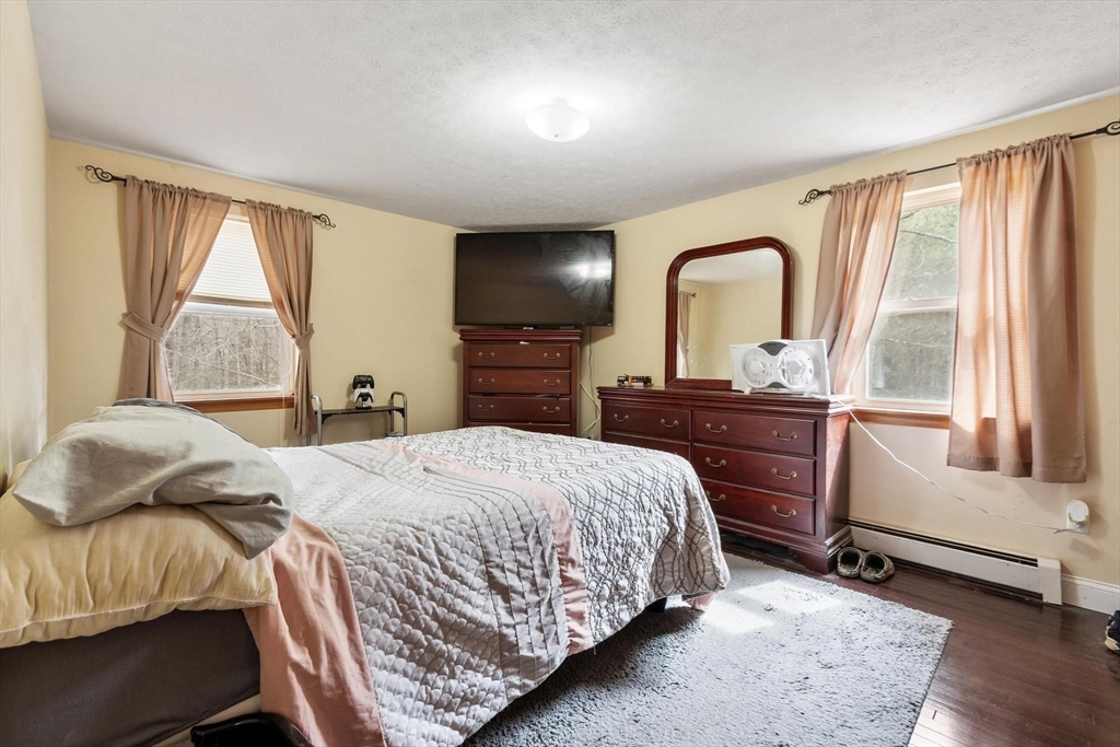 681 Teel Road Winchendon, MA 01475 - Photo 19 of 27 a bedroom with a bed and a large window with outer view