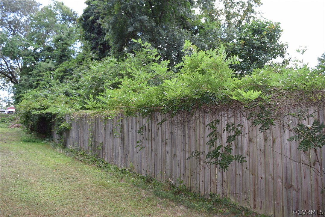 0 Cameron Road Hopewell, VA 23860 - Photo 4 of 8 Right side of lot runs approximately 10" to right