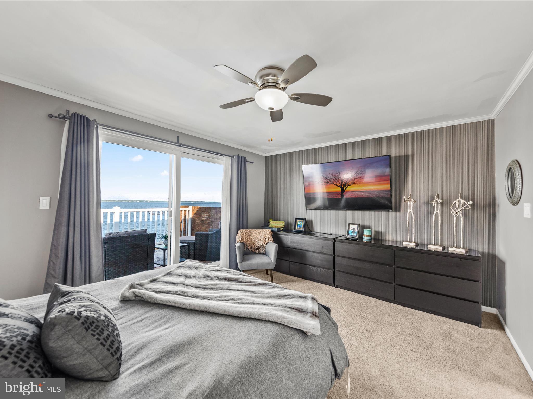 721 Rusty Anchor Road, Unit 22 Ocean City, MD 21842 - Photo 26 of 31 Primary bedroom with spectacular bay views!