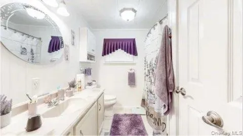a bathroom with a sink vanity mirror and shower