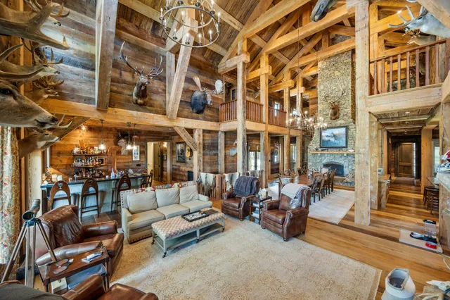 a view of a lake with a mountain