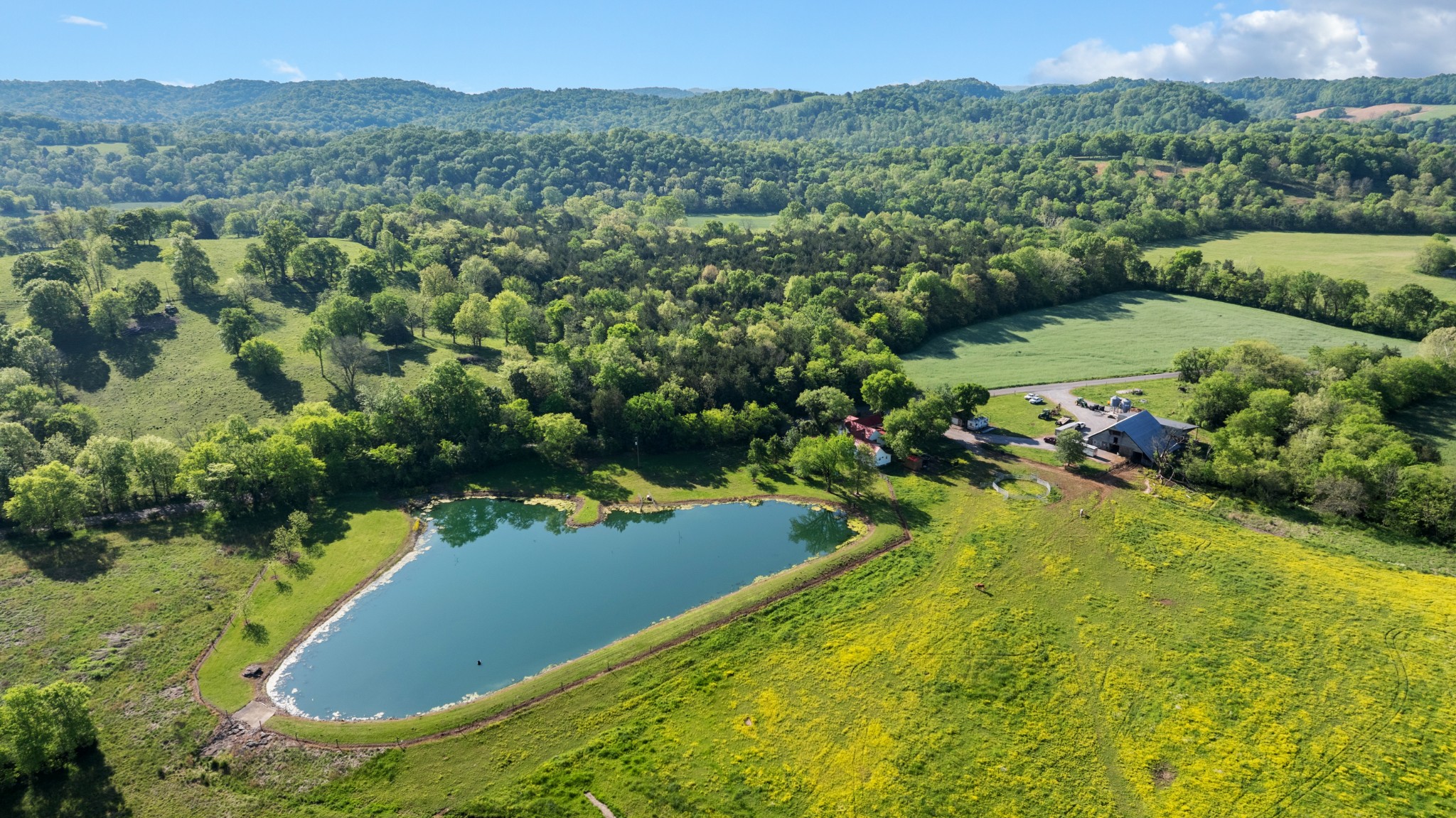 605 Red Oak Road Petersburg, TN 37144 - Photo 43 of 98 an aerial view of residential houses with outdoor space and trees all around