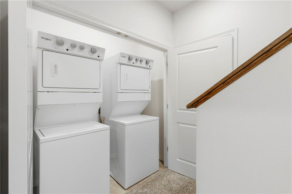 307 Sterling Street, Unit D College Station, TX 77840 - Photo 16 of 18 a utility room with dryer and washer