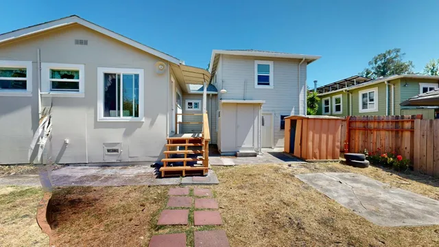 a view of a house with a patio