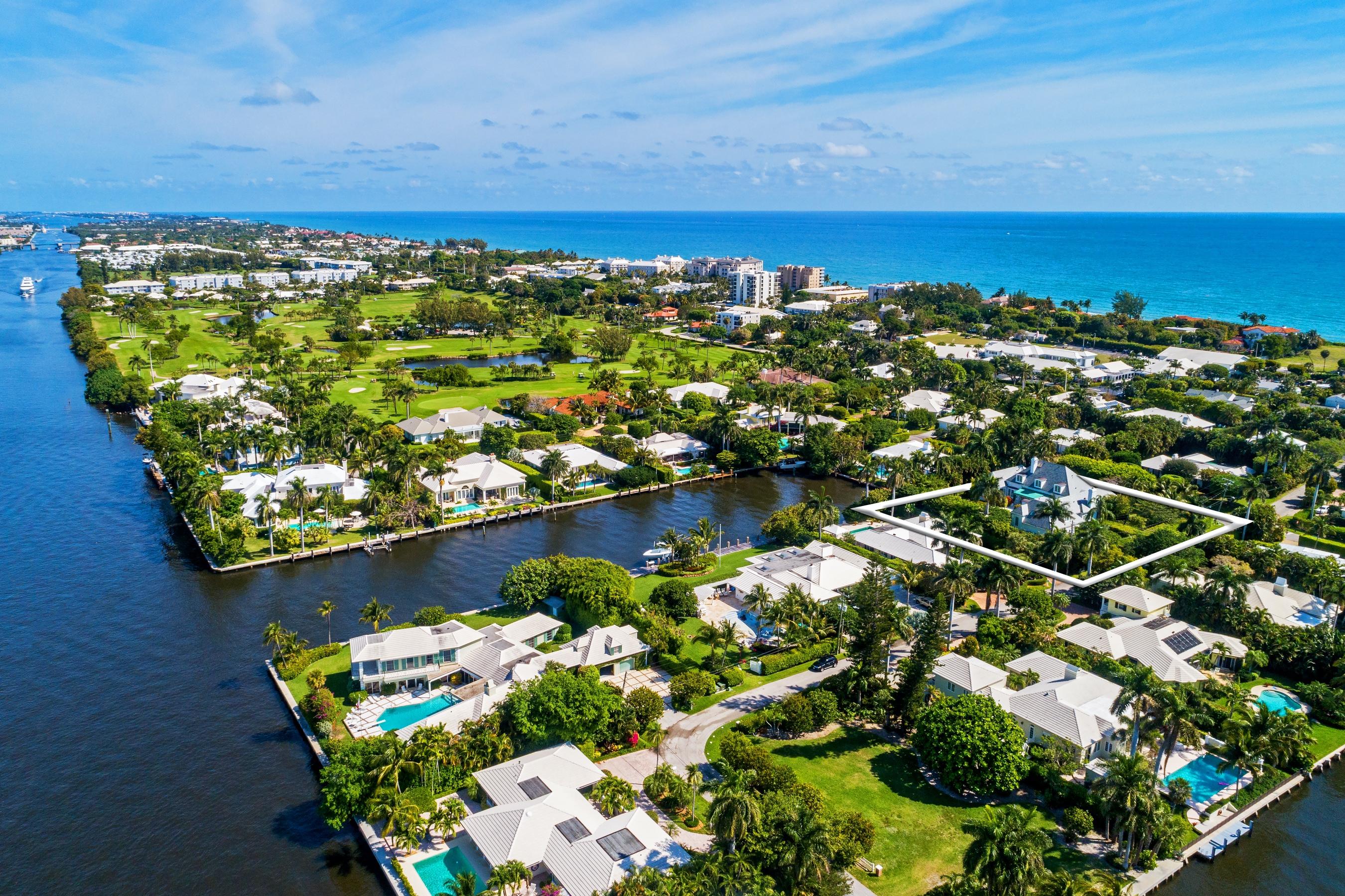 3500 Polo Drive Gulf Stream, FL 33483 - Photo 2 of 35 Aerial 3 Outlined