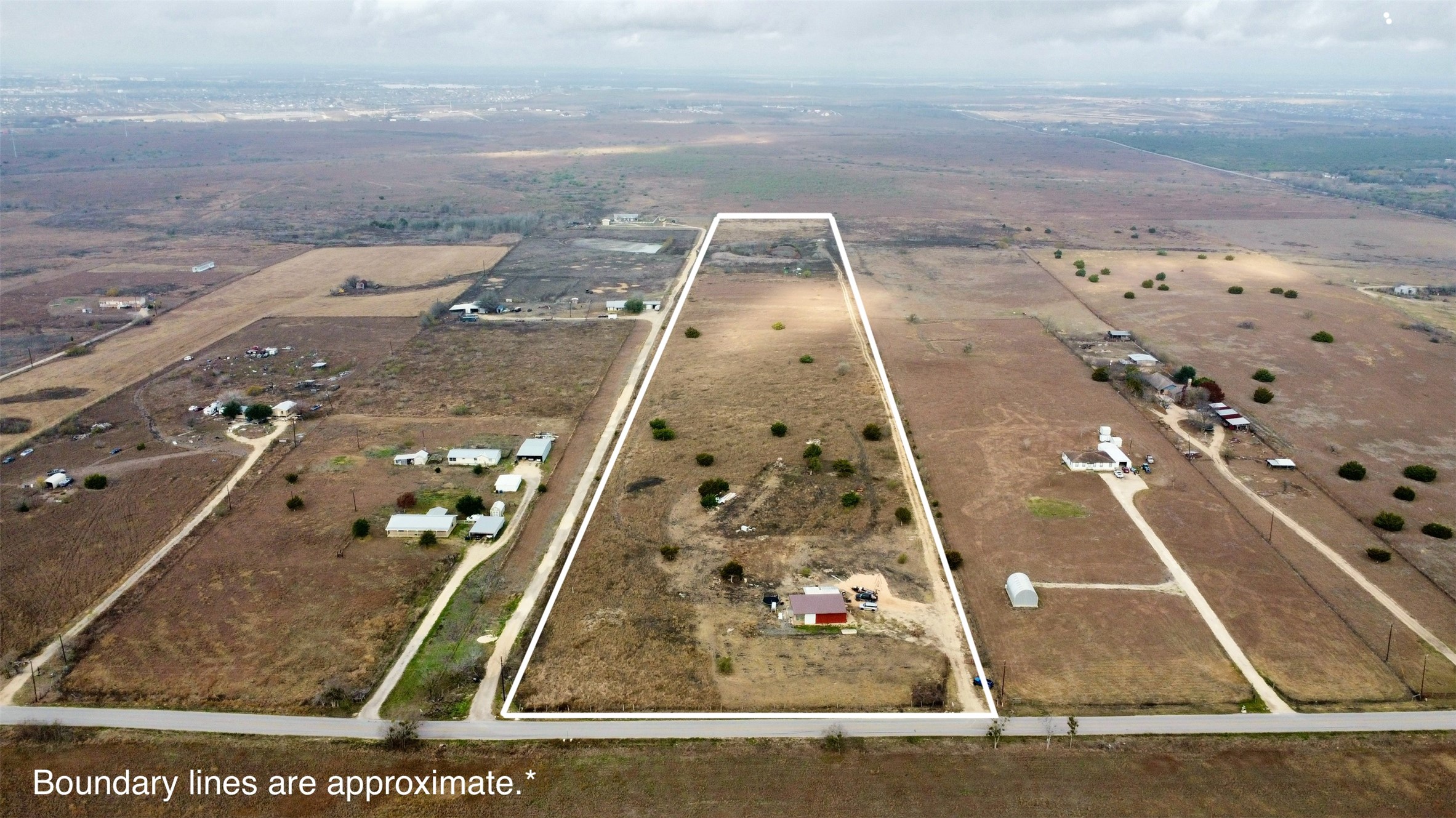 14024 Graef Road Buda, TX 78610 - Photo 12 of 12 Overview of rural landscape with property boundaries highlighted