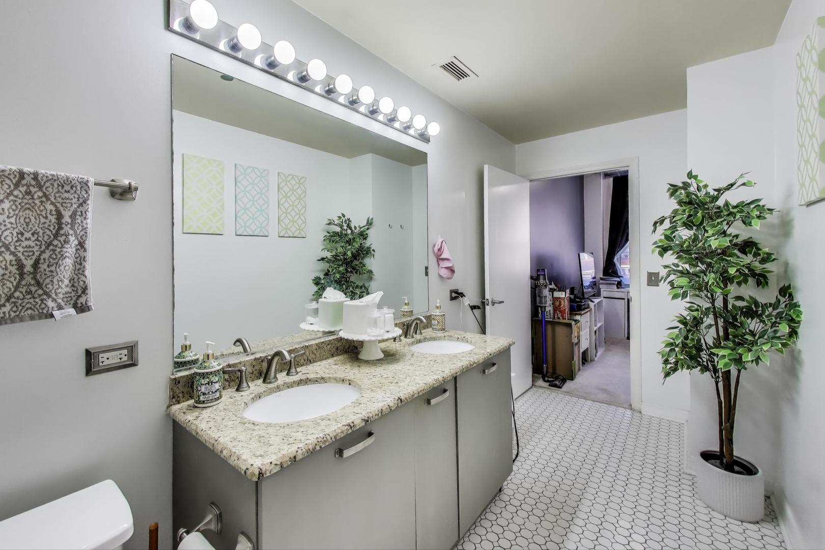 111 South Morgan Street, Unit 510 Chicago, IL 60607 - Photo 16 of 38 a bathroom with a sink and a mirror