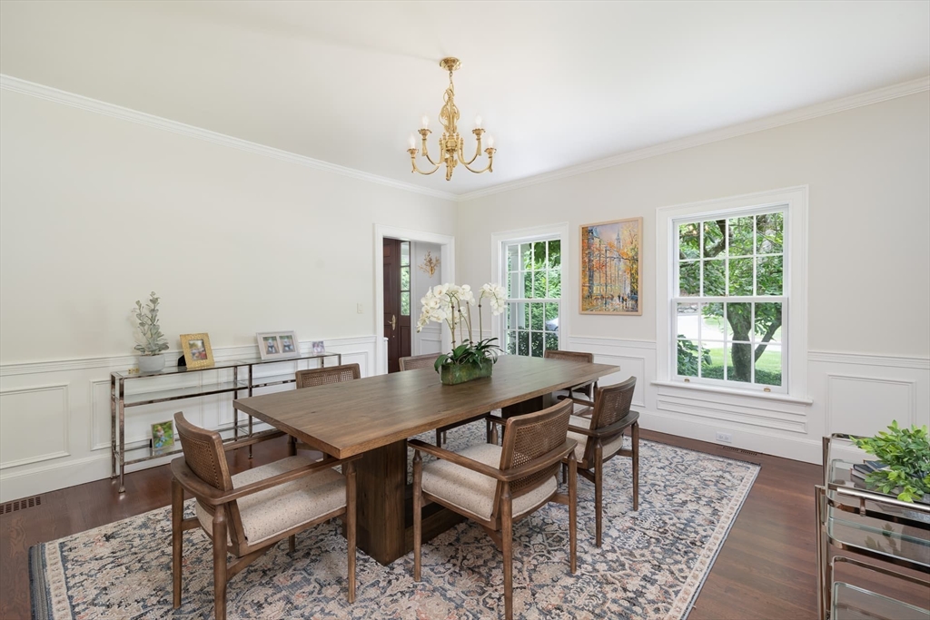 46 Concord Road Weston, MA 02493 - Photo 17 of 42 a view of a dining room with furniture window and wooden floor