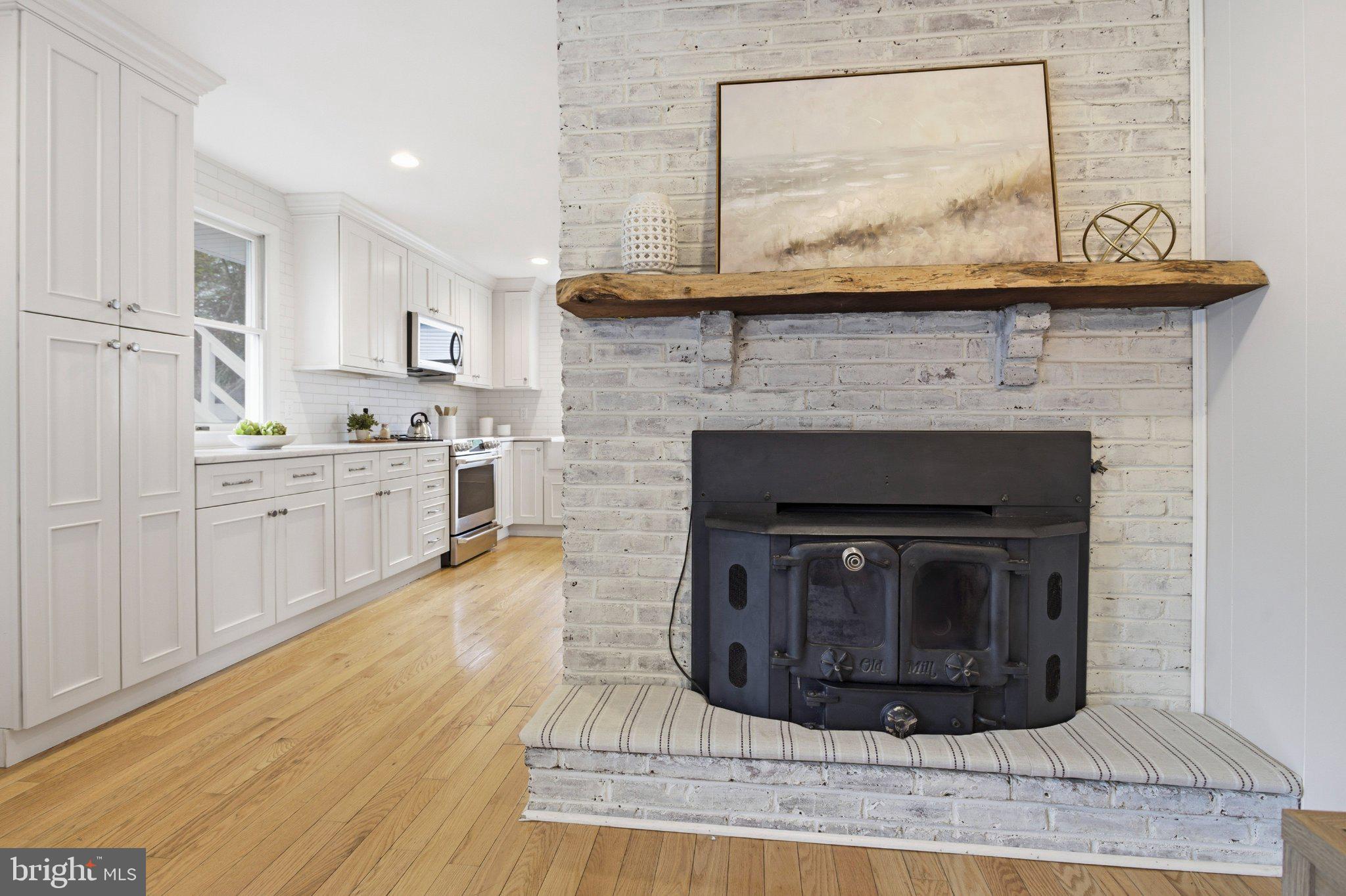3104 North Providence Road Media, PA 19063 - Photo 19 of 47 Charming kitchen with rustic fireplace.