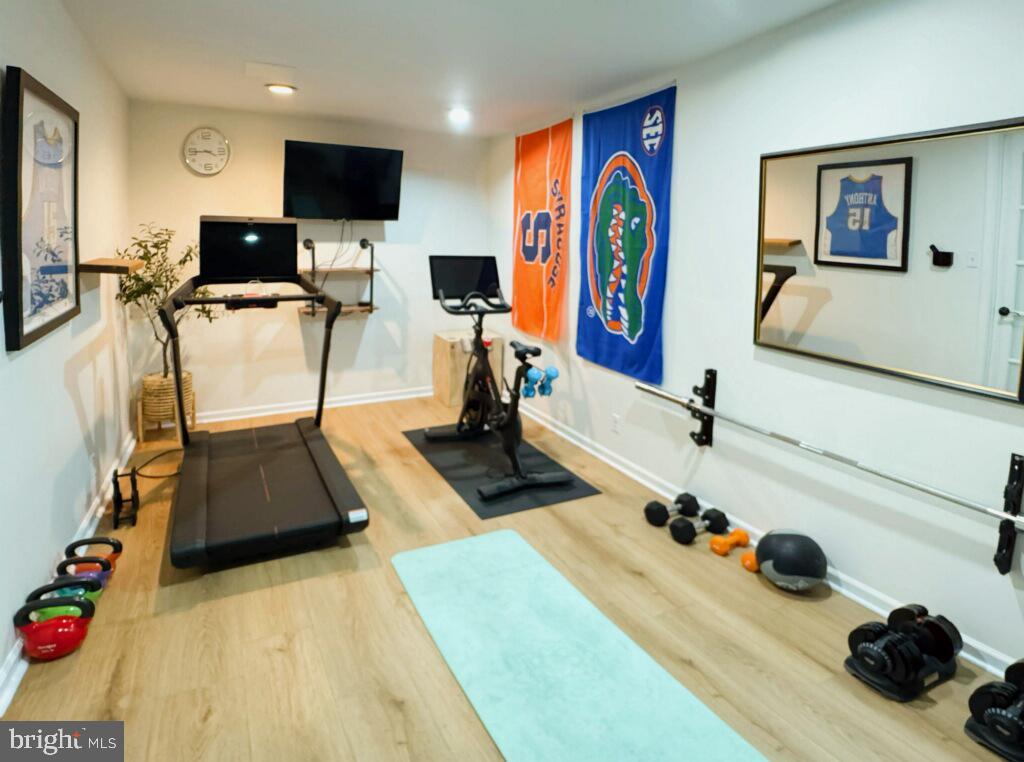 3104 North Providence Road Media, PA 19063 - Photo 33 of 47 Home gym with vibrant team spirit.