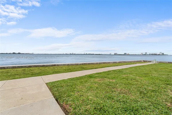 a view of an ocean and beach