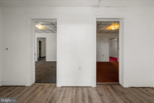 a view of a room with an empty space