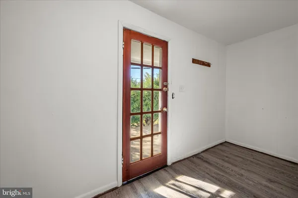 a view of a room with an empty space