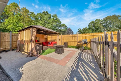 a view of outdoor space with seating area