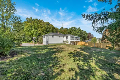 a house view with a garden space