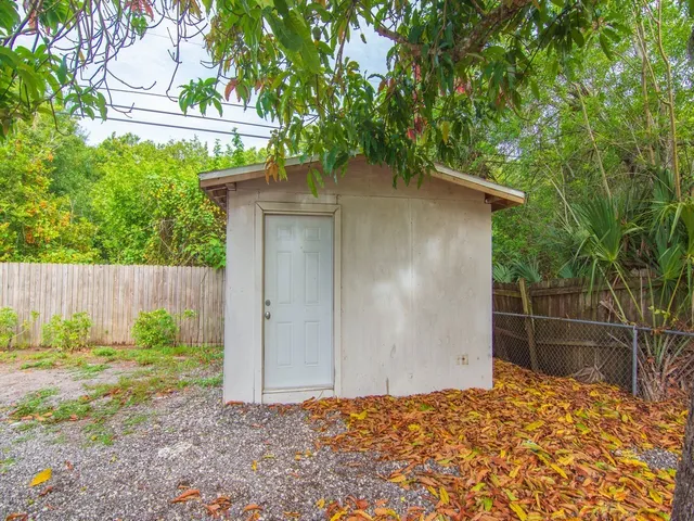a backyard of a house