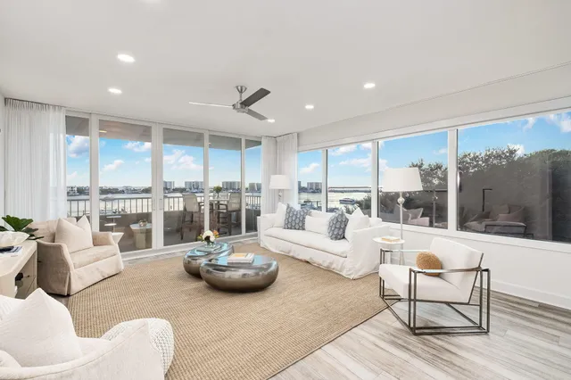 a bedroom with a bed and a table