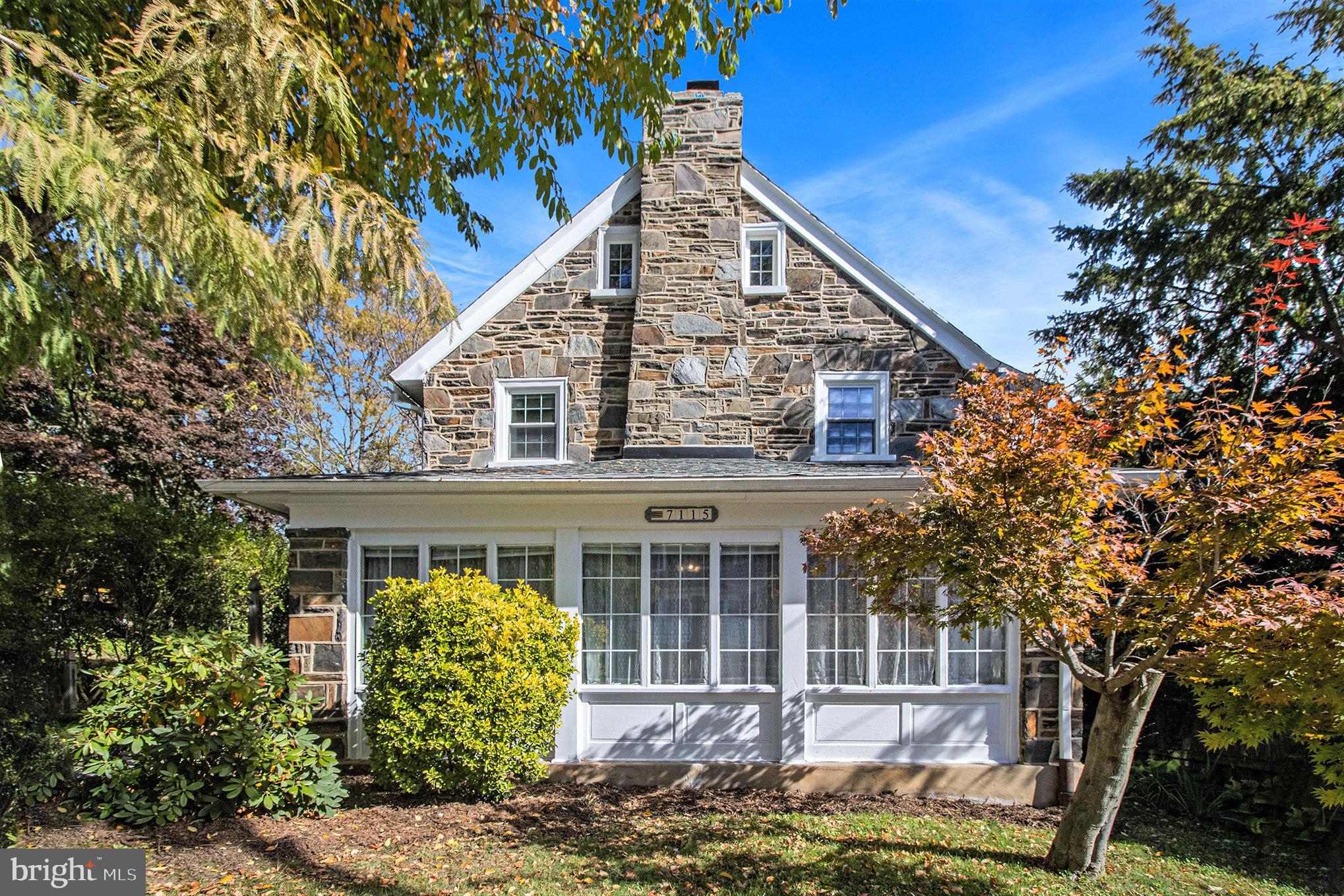 7115 Llanfair Road Upper Darby, PA 19082 - Photo 3 of 49 Stone colonial facade.