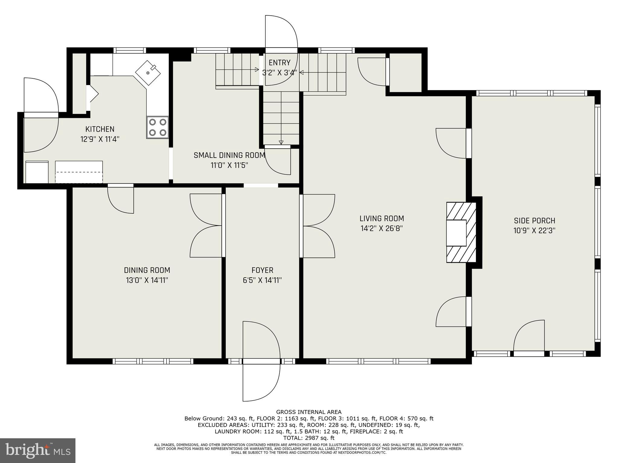 7115 Llanfair Road Upper Darby, PA 19082 - Photo 46 of 49 Main level floor plan.