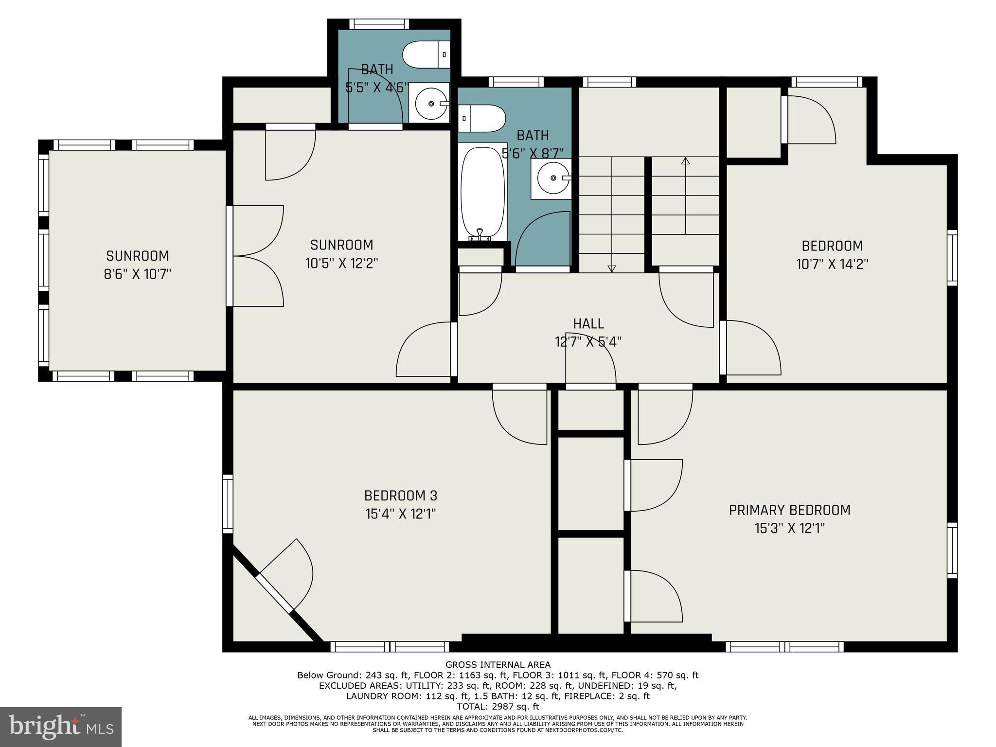 7115 Llanfair Road Upper Darby, PA 19082 - Photo 47 of 49 Second level floor plan.