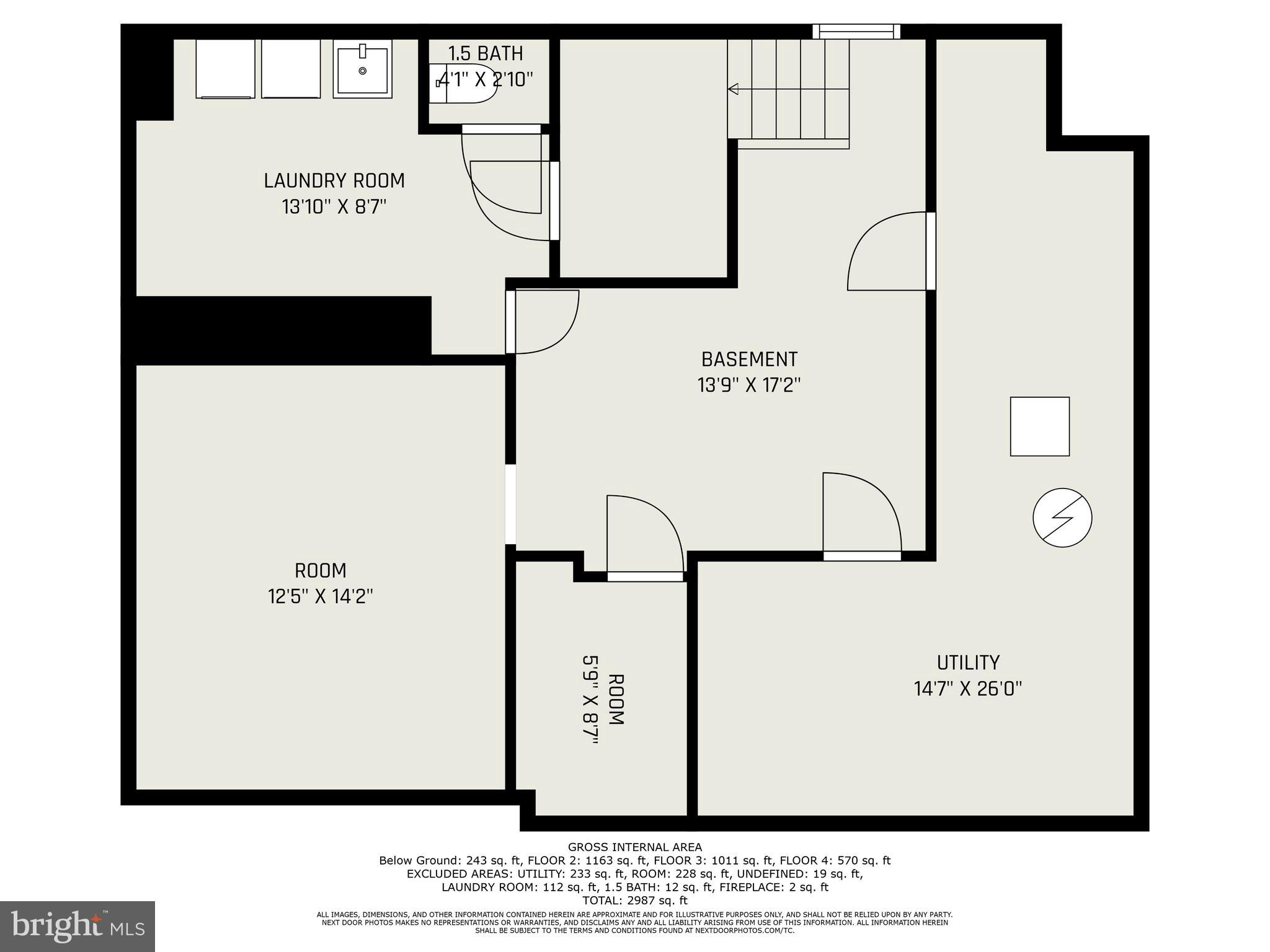 7115 Llanfair Road Upper Darby, PA 19082 - Photo 49 of 49 Basement level floor plan.