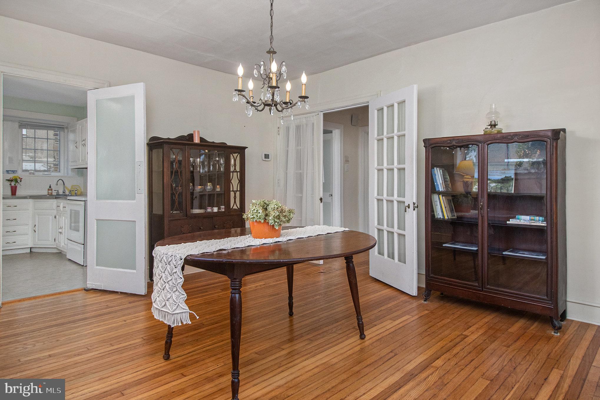 7115 Llanfair Road Upper Darby, PA 19082 - Photo 9 of 49 Dining room with French doors to the foyer.