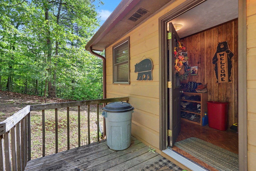 3235 Hiwassee Dam Access Road Murphy, NC 28906 - Photo 22 of 45 a view of a porch with wooden floor and outdoor space