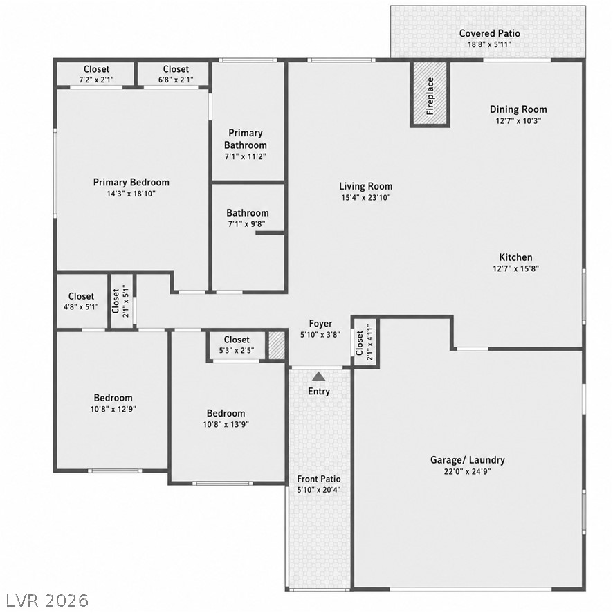 105 South Cimarron Road Las Vegas, NV 89145 - Photo 28 of 28 A detailed layout illustrates the thoughtful arrangement of bedrooms and living spaces.