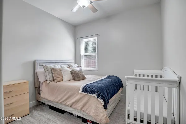a view of a bathroom with wooden floor